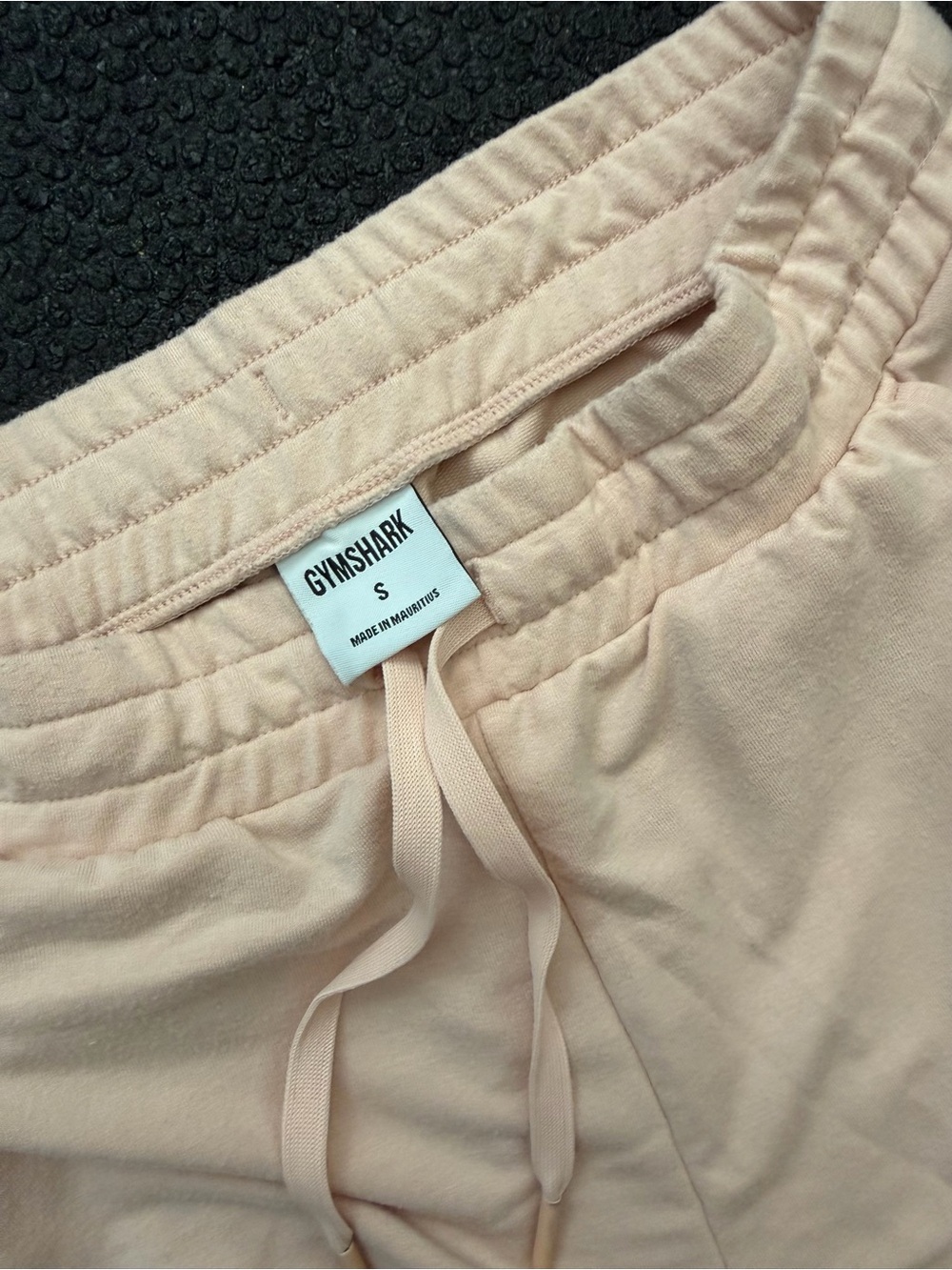 Gymshark Pale Pink Joggers with White Logo - Picture 4 of 5